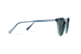 Felicity Blue, Oval Blue Turquoise Sunglasses with Grey Polarized Lenses – side view