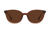 Serene Brown, Oval Brown Sunglasses with Brown Polarized Lenses – front view