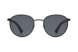 Austin Black , Runde schwarze Metall-Sonnenbrille - Front