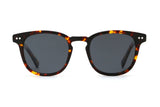 Carter, Grüne schildpattfarbene quadratische Retro-Sonnenbrille - Front