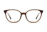 Serene Brown, ovale braune Acetatbrille - Vorderseite