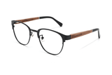 Honest Black, Schwarze Browline-Brille - gewinkelt