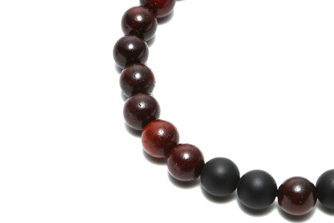 Palisander Perlenarmband Makramee