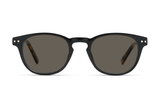 Dash Black, Retro Square Black Sonnenbrille - Vorderansicht