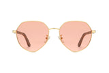 Elton, Elton John Sonnenbrille in Rosa Hexagon - Front