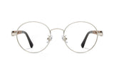 Joy Silver, Silberne Metallbrille rund - Front