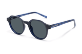 Wonder Navy, Geometrische runde marineblaue Sonnenbrille - Schrägansicht von oben