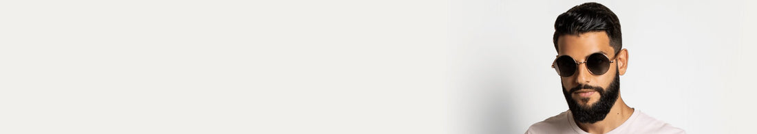 Mann mit Sonnenbrille mit Metallrahmen