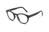 Cheer Black, Gafas Retro Redondas de Madera de Roble - Acodadas