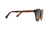 Stella, Gafas de sol Cat-Eye Tortoise con lentes grises - Lado
