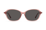 Glee Pink, Gafas de sol geométricas rosa con cristales polarizados grises - vista frontal