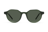 Wonder Green, Gafas de sol redondas geométricas verdes - vista frontal