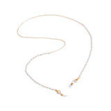 Cadena para gafas - Cadena para gafas perla blanca y oro