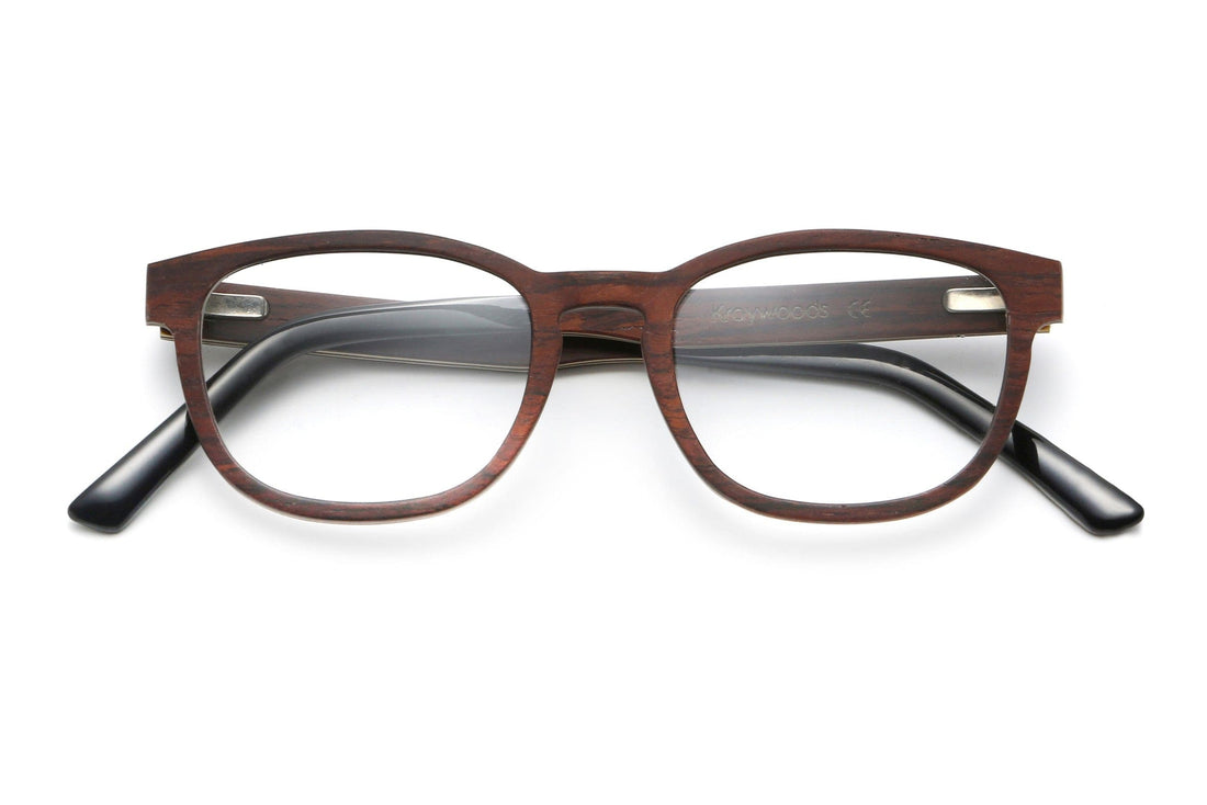 Bliss Purple, pieni suorakulmio Wood Glasse - taitettu