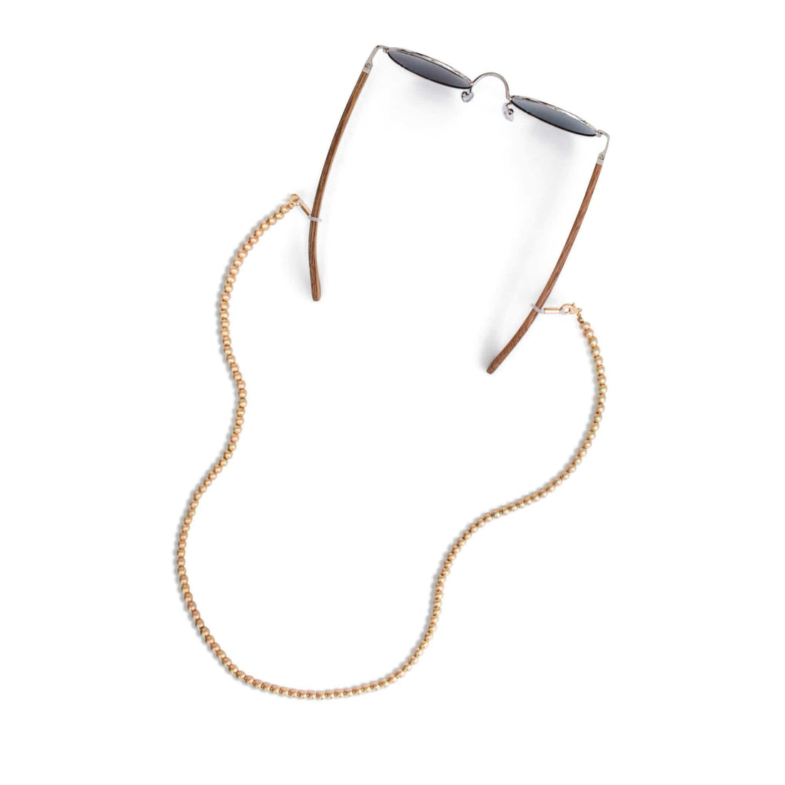 Silmälasiketju - Gold Beaded Glasses Chain - Kultainen lasiketju