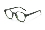 Wonder Green, Lunettes rondes géométriques en acétate vert - angulaires