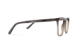 Marvel Grey, lunettes carrées surdimensionnées en acétate gris - Side