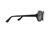 Mia Black, Lunettes de soleil géométriques octogonales noires - Side