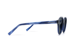 Wonder Navy, Lunettes de soleil rondes géométriques bleu marine - vue de côté