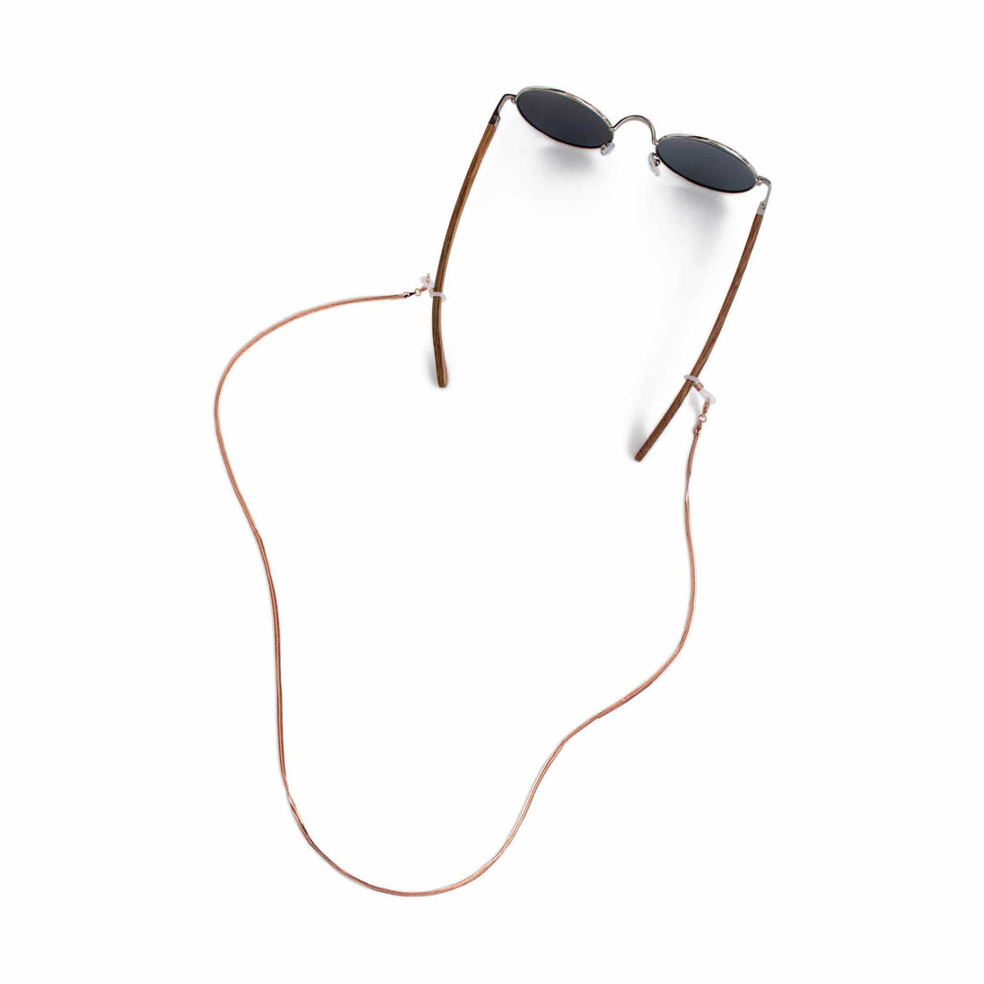 Chaîne pour lunettes - Chaîne pour lunettes à chevrons or rose