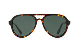 Runner, Green Tortoise Aviator Zonnebril - Voorkant