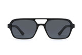 Ryder Black Retro Aviator Zonnebril - Voorkant