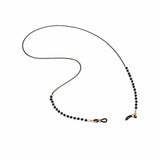Brillenketting - Zwarte parel & gouden brillenketting