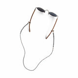 Brillenketting - Zwarte parel & gouden brillenketting