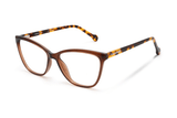 Allure Brown , Cat Eye-briller i brunt acetat – vinklet