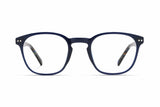 Dare Navy Retro firkantede marineblå acetatbriller – Foran