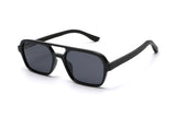 Ryder Black Retro Aviator Solbriller - Vinklede