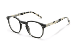 Dare Black, Retro Square Black Acetate-glasögon - vinklade