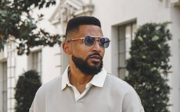 Man wearing transition glases