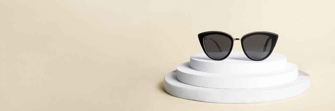 flat lay image of Kraywoods cat eye frames from the diamond face shape collection