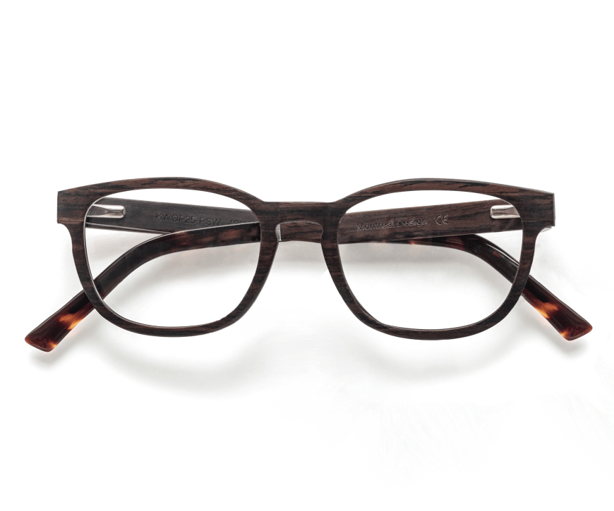 Bliss Purple - Petites lunettes rectangulaires en bois de sandale
