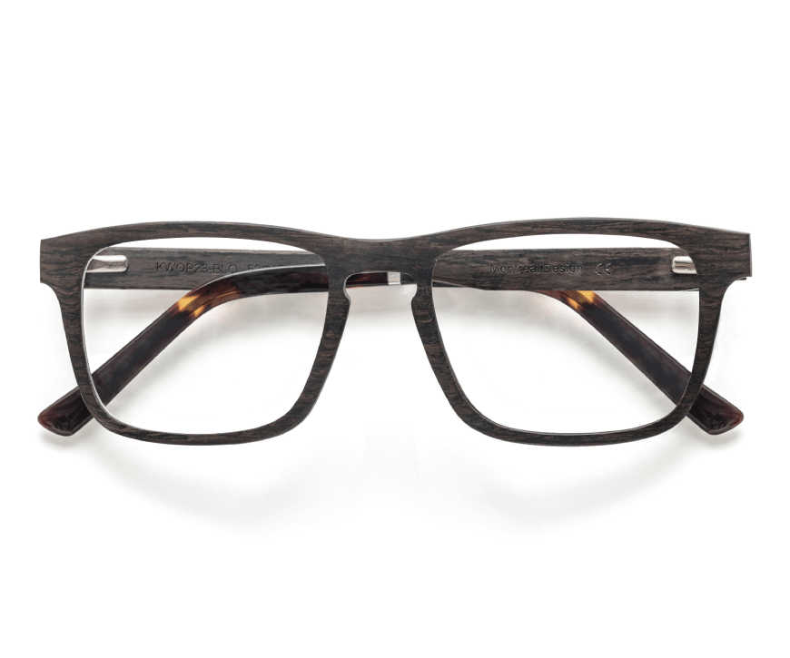 Kraywoods Hazel, lunettes de soleil carrées rétro en bois de noyer avec verres polarisés dégradés, protection UV 100 %