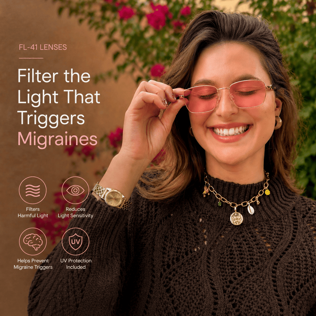 woman wering transitions Gen S lenses and woman wearing Transitions Xtractive lenses