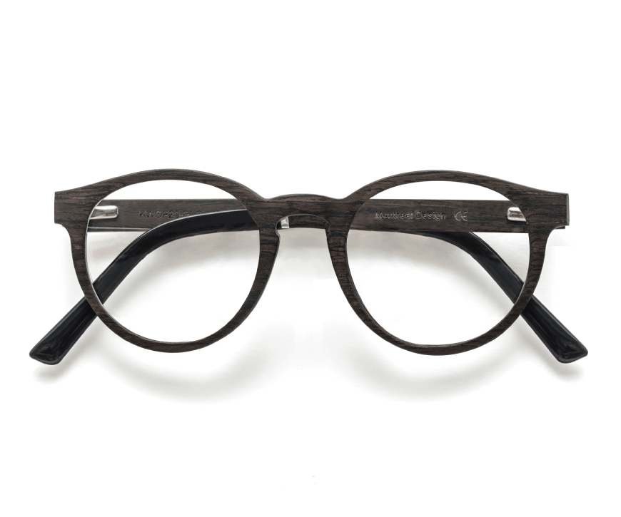 Kraywoods Racer, lunettes de soleil carrées en bois de noyer avec verres verts polarisés