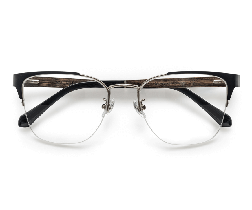Enchanted Silver - Cat-Eye Eyeglasses in Silver Metal