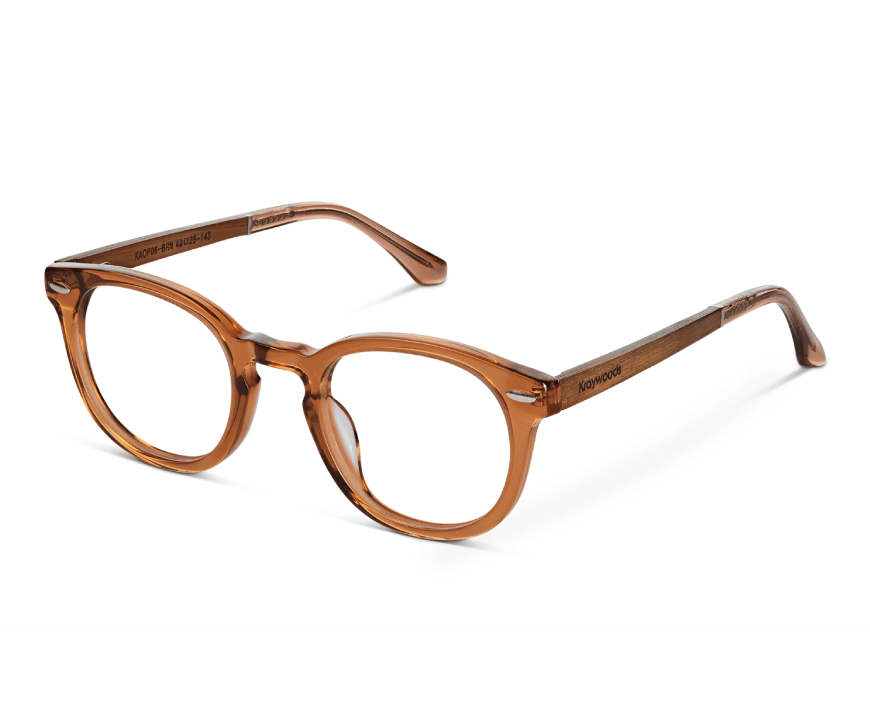Brown round eyeglasses online