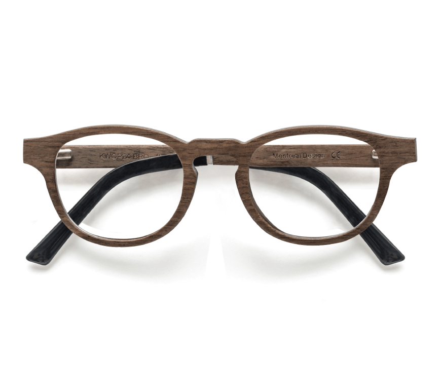 Harmony Brown - Vintage Browline Eyeglasses made from Oak Wood