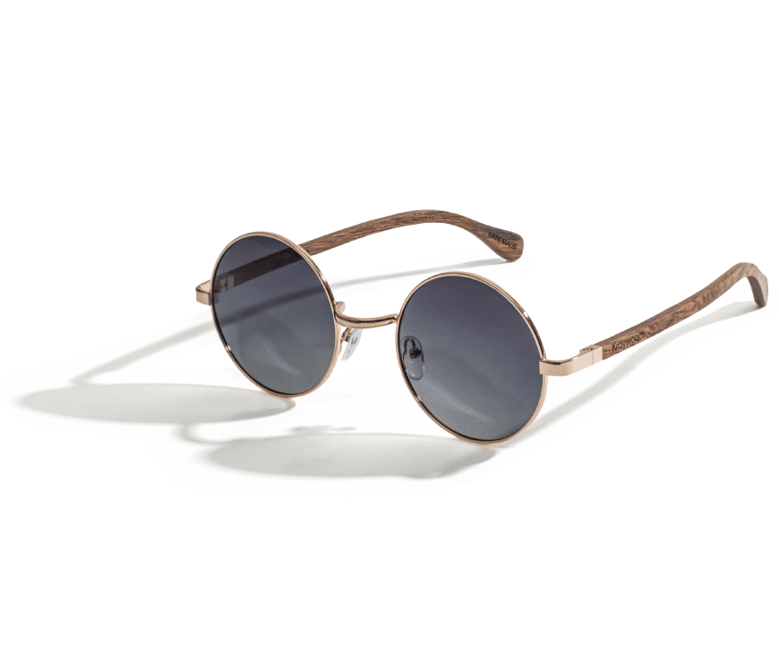 Lennon Round Wood Sunglasses