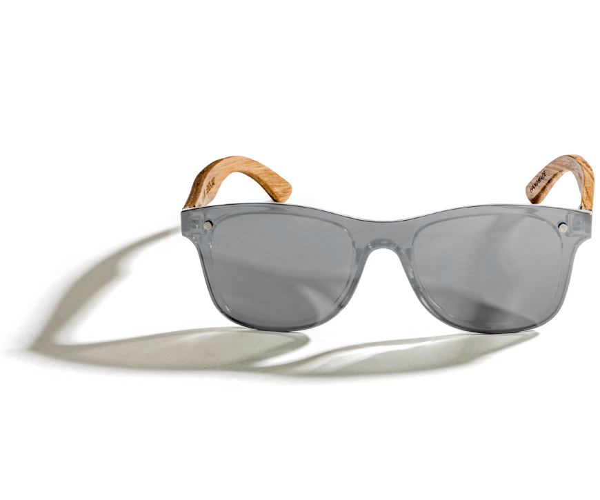 Kraywoods Rover Sunglasses, Silver Reflective Square Sunglasses 100% UV Polarized