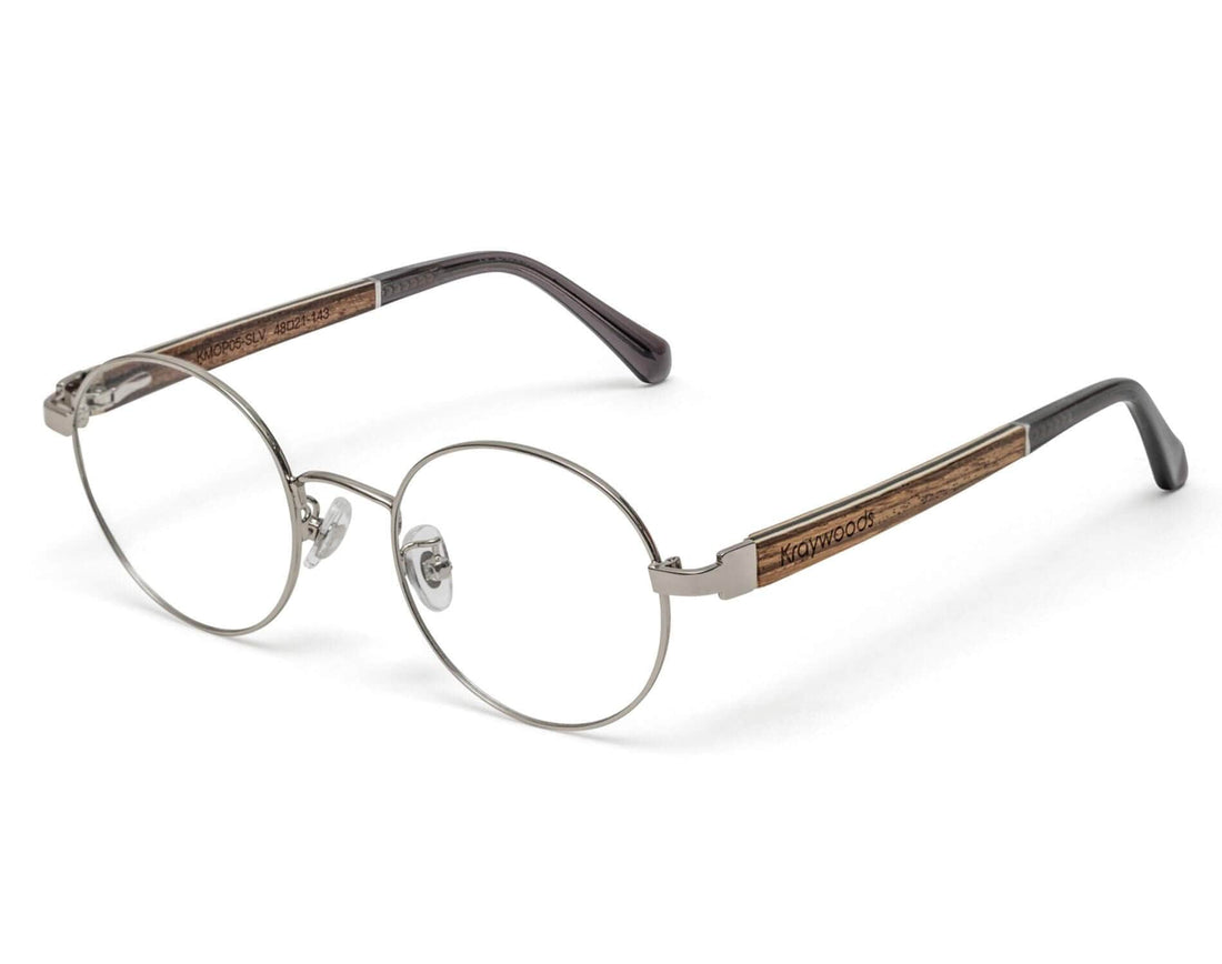 Joy Silver - Round Eyeglasses in Silver Metal