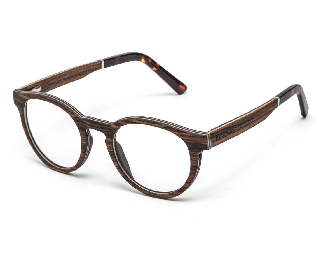 Cheer Rose - Retro Round Eyeglasses made from Rose Wood