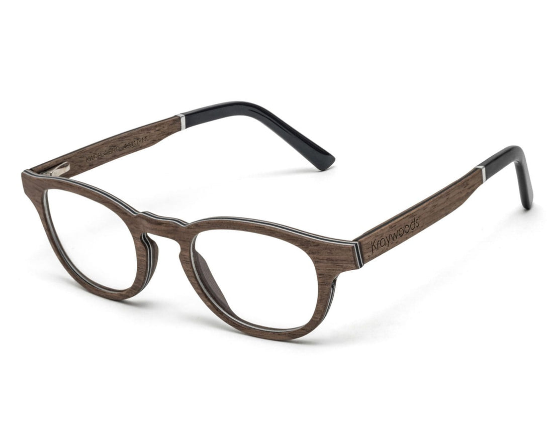 Harmony Brown - Vintage Browline Eyeglasses made from Oak Wood