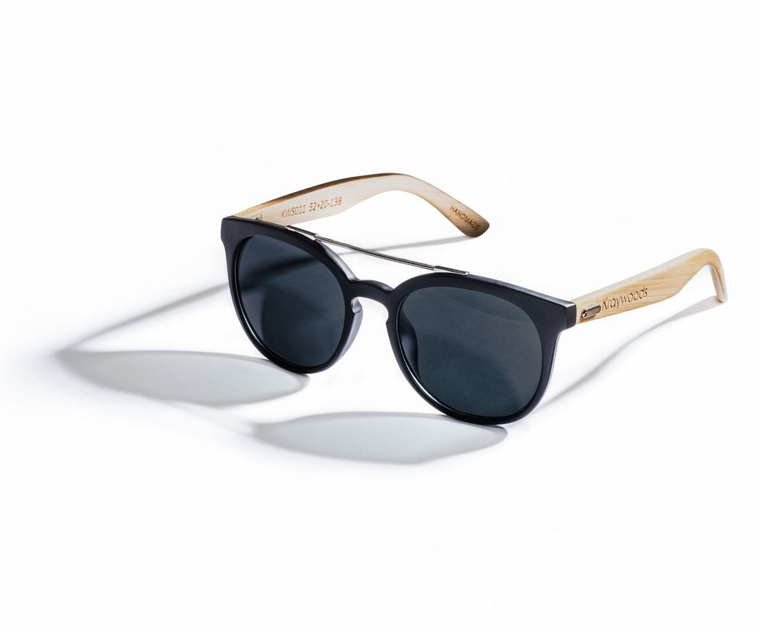 Kraywoods Sienna, Dsquared Sunglasses with double-bridge Featuring Bamboo Arms and 100% UV Protection Lenses 