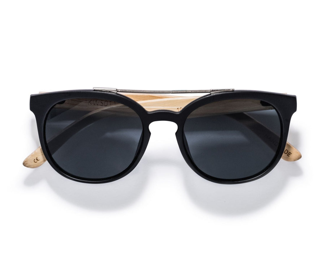 Kraywoods Sienna, Dsquared Sunglasses with double-bridge Featuring Bamboo Arms and 100% UV Protection Lenses 