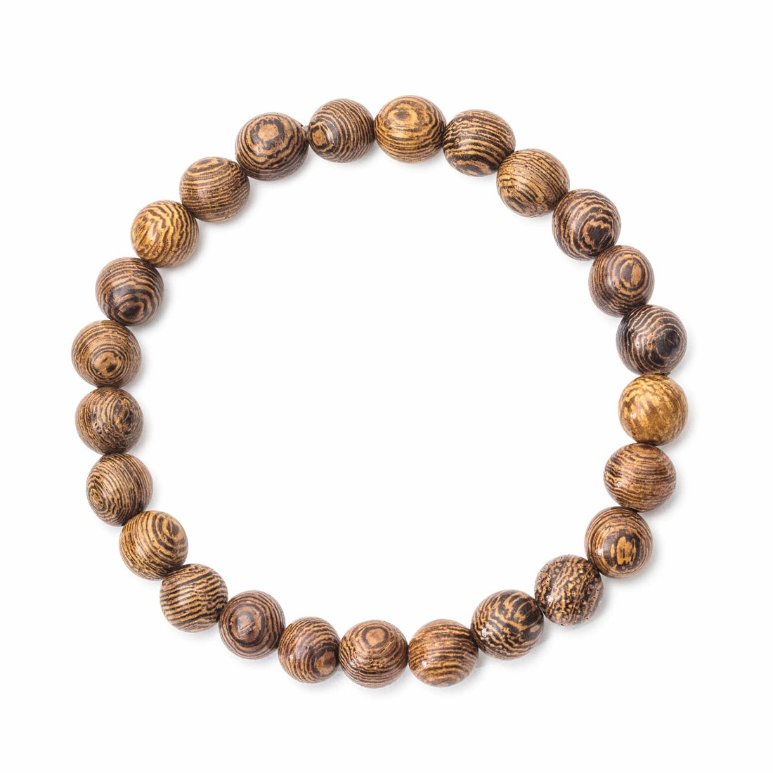 Bracelet de perles en bois de chêne