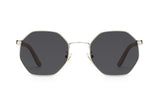 Daze, Silberne Metall-Achteck-Sonnenbrille - Front